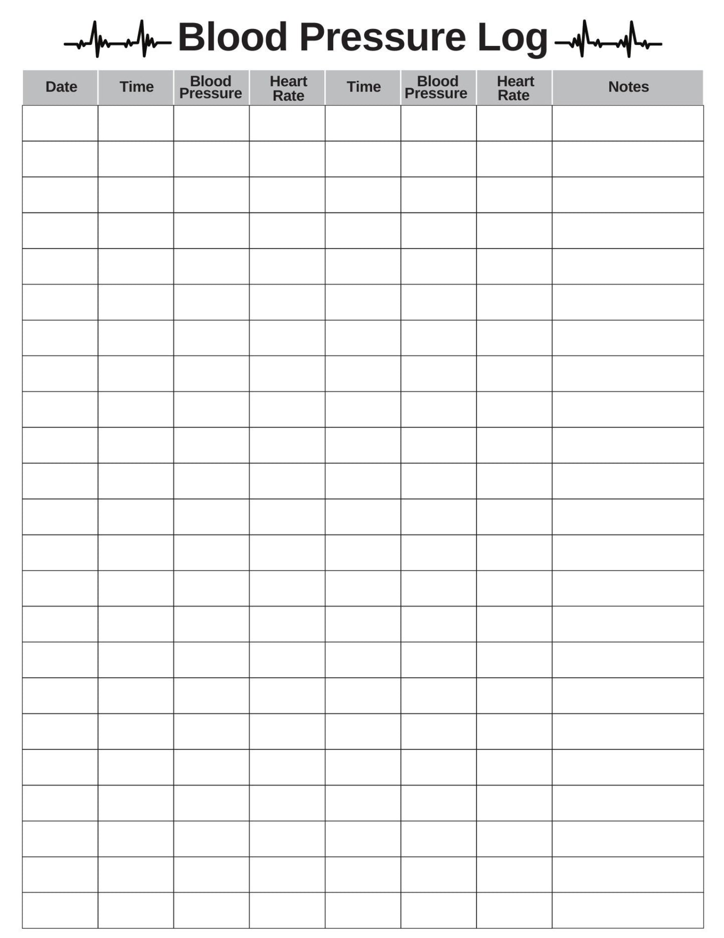 Blood Pressure Log