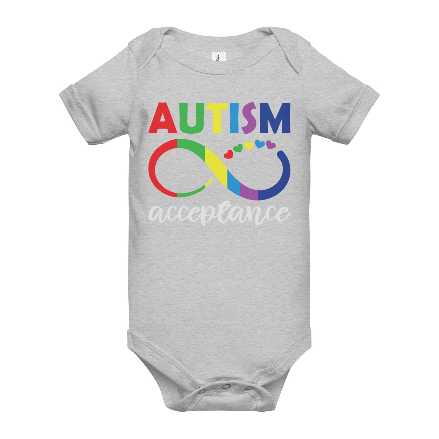 Autism Acceptance Together Quality Cotton Bella Canvas Baby Onesie