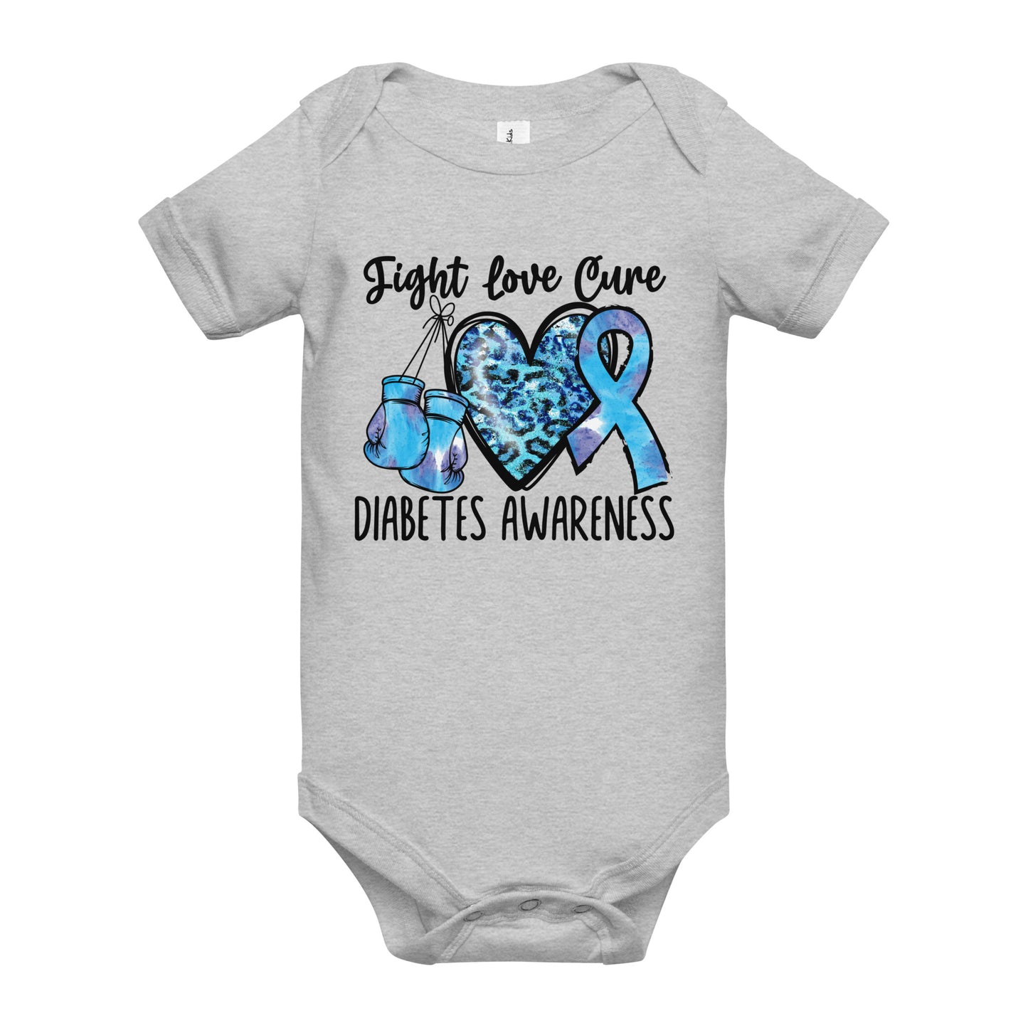 Diabetes Awareness Quality Cotton Bella Canvas Baby Onesie