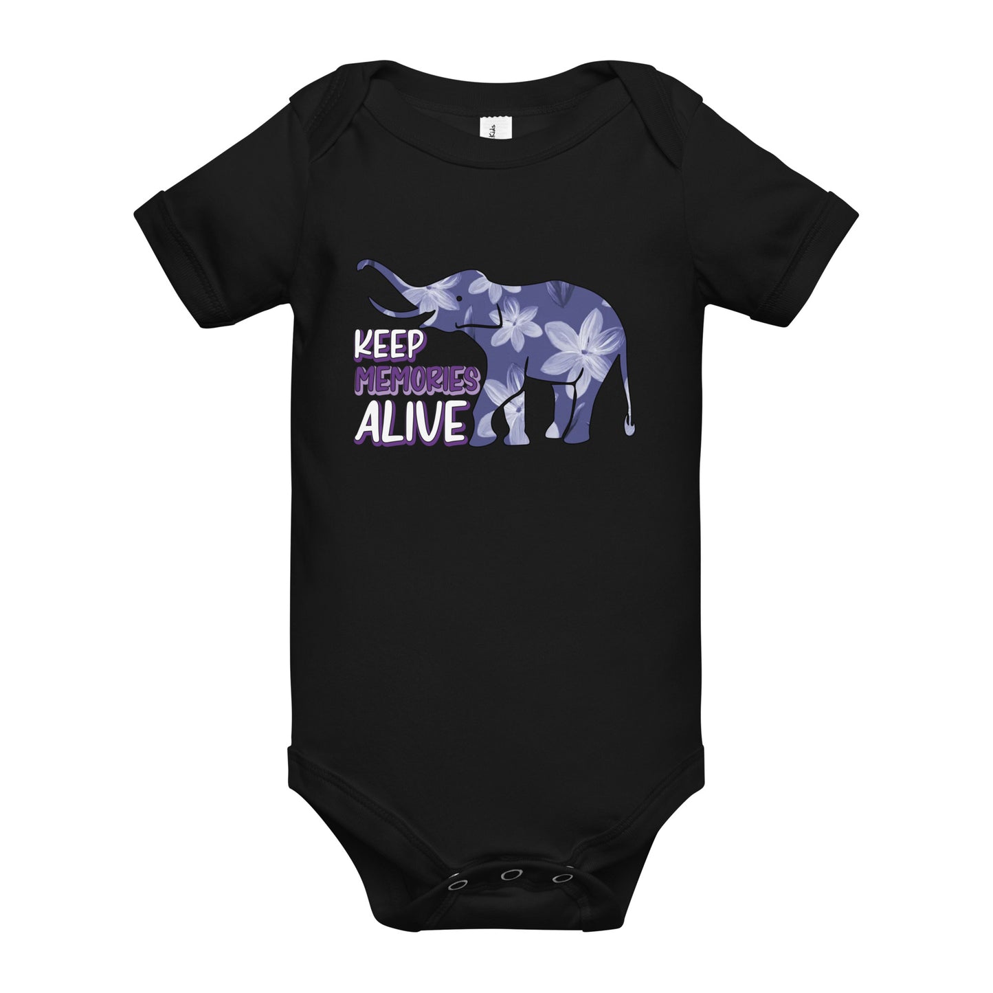 Alzheimer's Awareness Quality Cotton Bella Canvas Baby Onesie