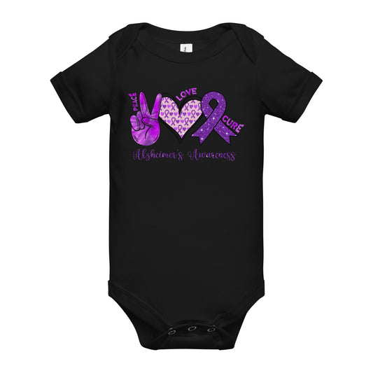Alzheimer's Awareness Quality Cotton Bella Canvas Baby Onesie