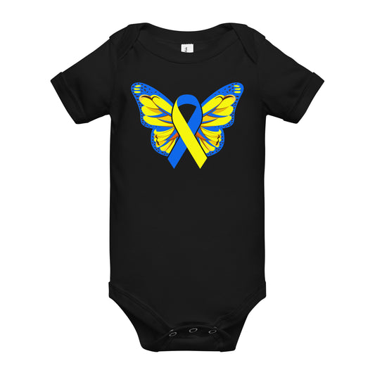 Down Syndrome Awareness Quality Cotton Bella Canvas Baby Onesie