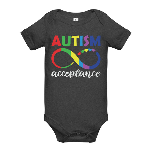 Autism Acceptance Together Quality Cotton Bella Canvas Baby Onesie
