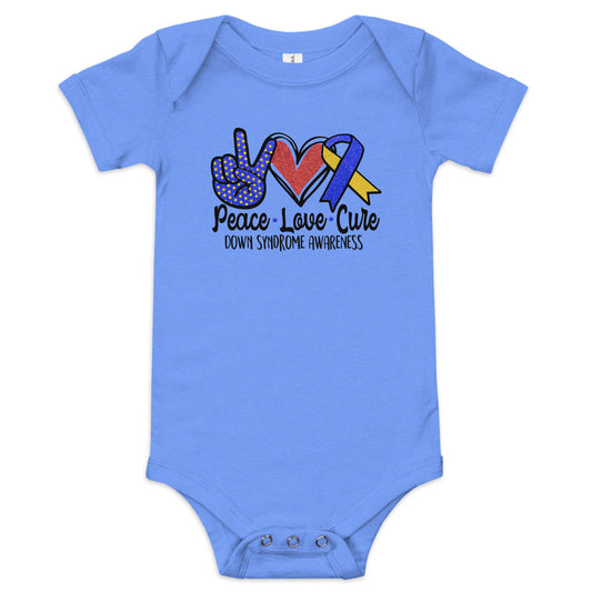Down Syndrome Awareness Quality Cotton Bella Canvas Baby Onesie