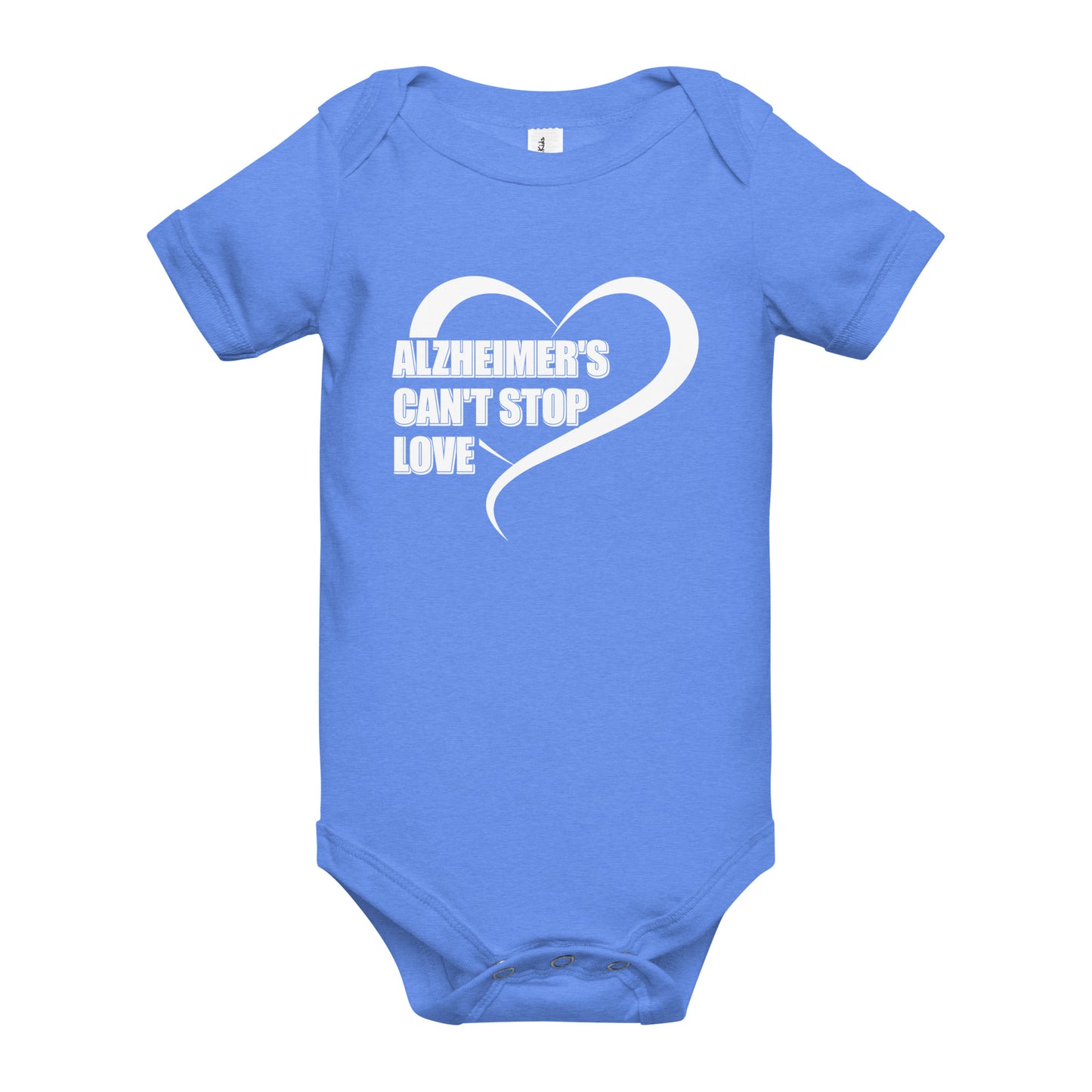 Alzheimer's Awareness Quality Cotton Bella Canvas Baby Onesie