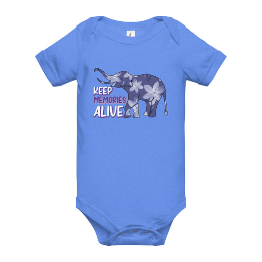 Alzheimer's Awareness Quality Cotton Bella Canvas Baby Onesie