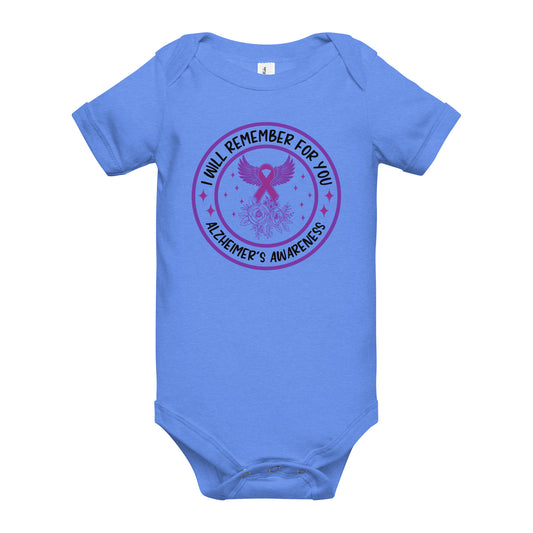 Alzheimer's Awareness Quality Cotton Bella Canvas Baby Onesie