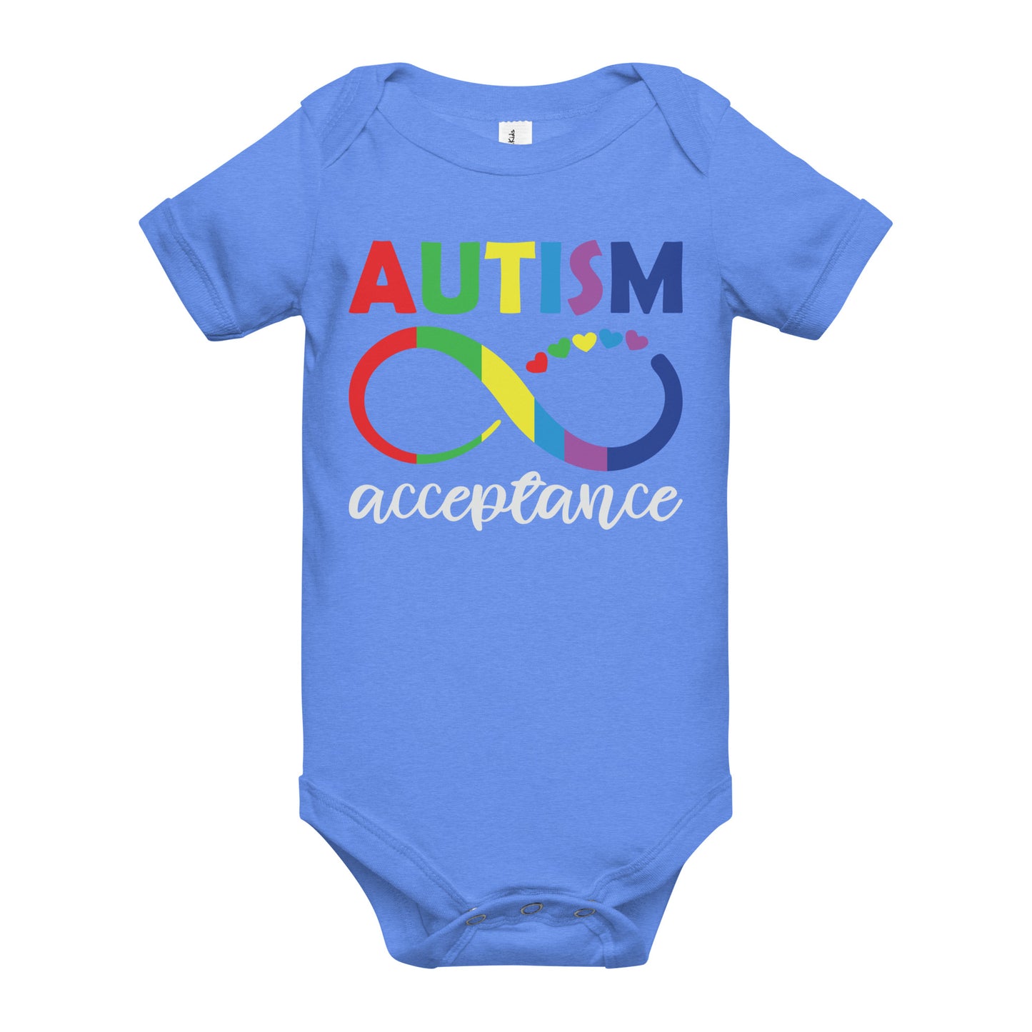 Autism Acceptance Together Quality Cotton Bella Canvas Baby Onesie