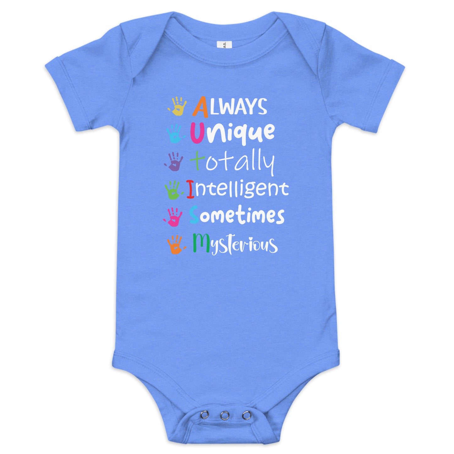 Autism Acceptance Together Quality Cotton Bella Canvas Baby Onesie