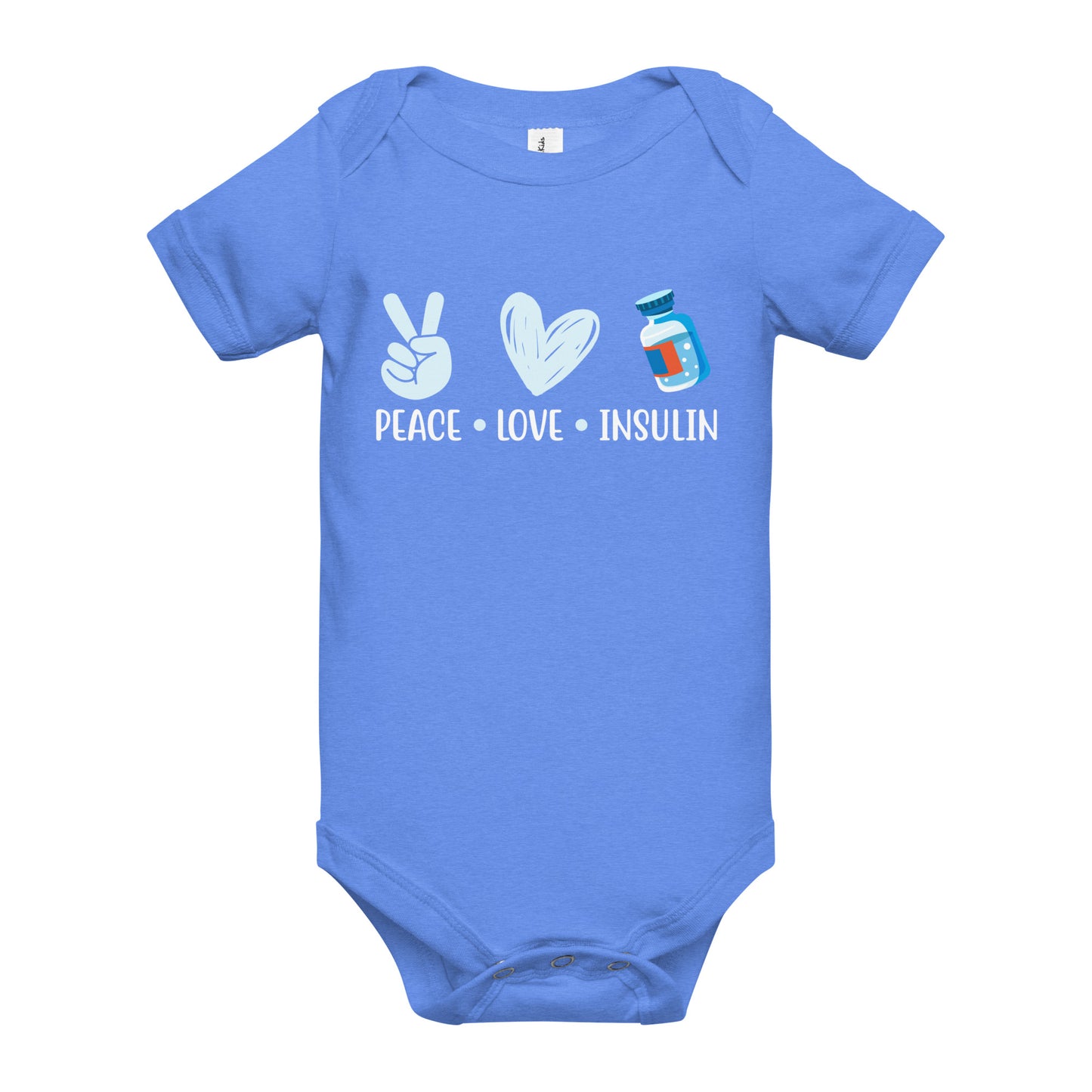 Diabetes Awareness Quality Cotton Bella Canvas Baby Onesie