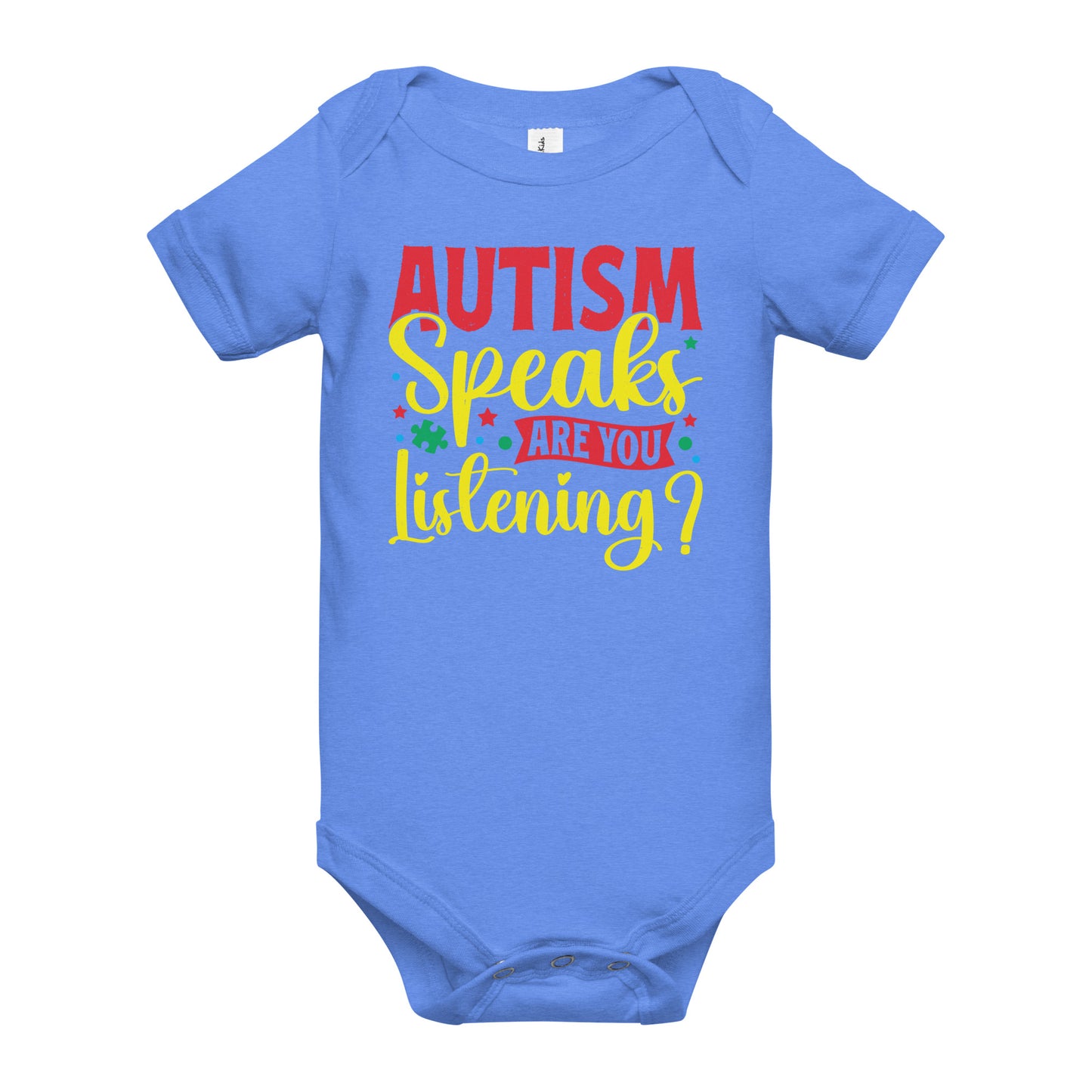 Autism Acceptance Together Quality Cotton Bella Canvas Baby Onesie