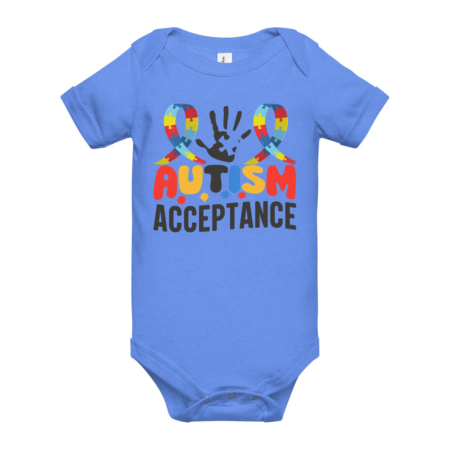 Autism Acceptance Together Quality Cotton Bella Canvas Baby Onesie