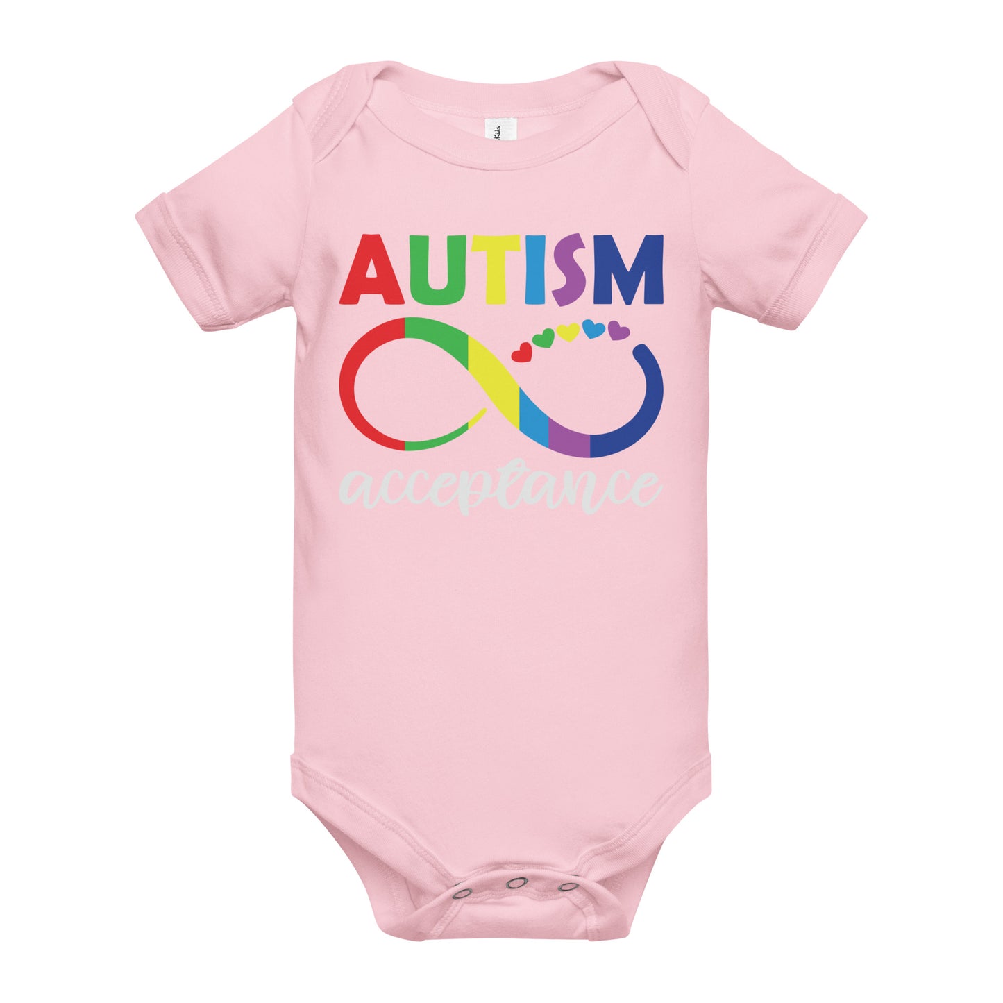 Autism Acceptance Together Quality Cotton Bella Canvas Baby Onesie