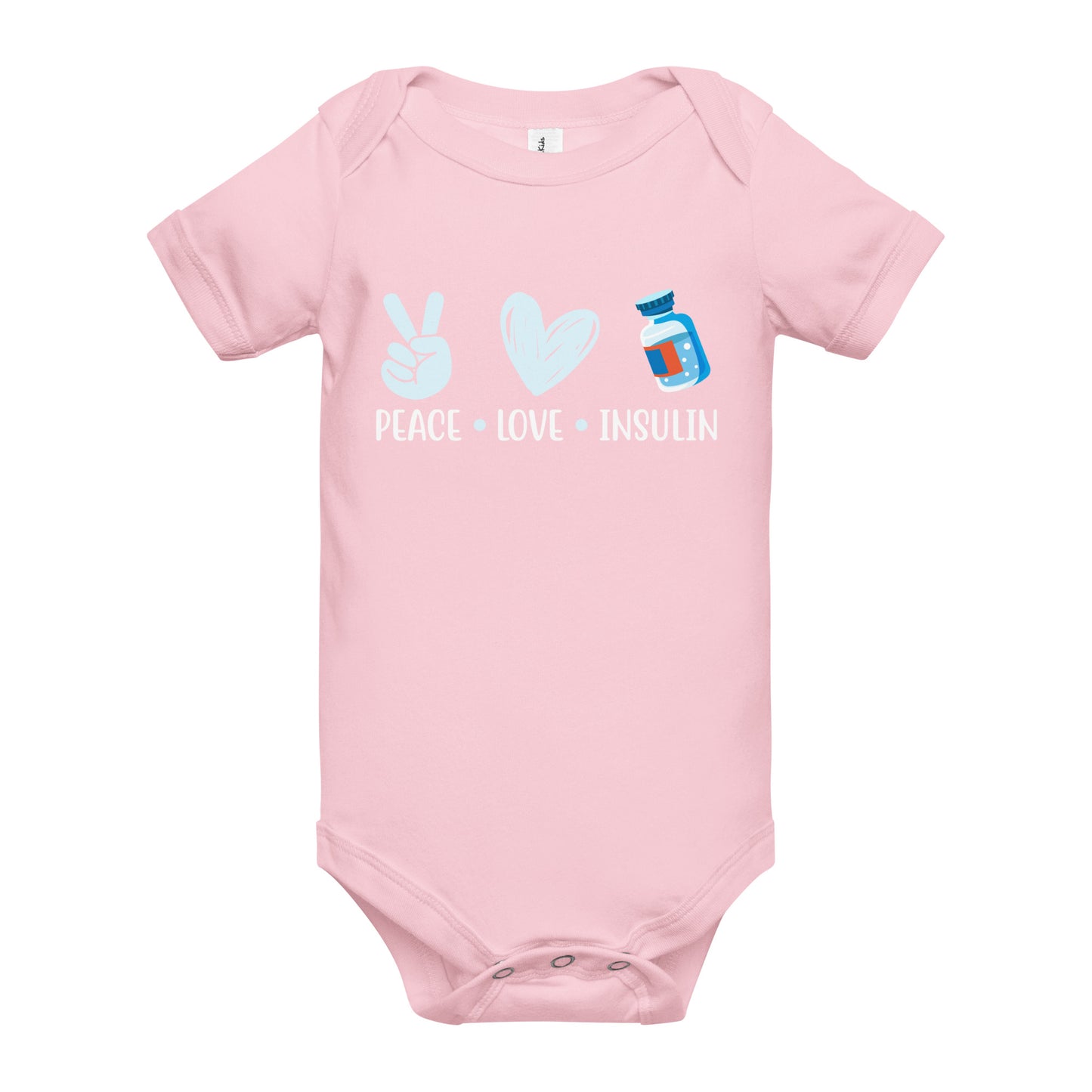 Diabetes Awareness Quality Cotton Bella Canvas Baby Onesie