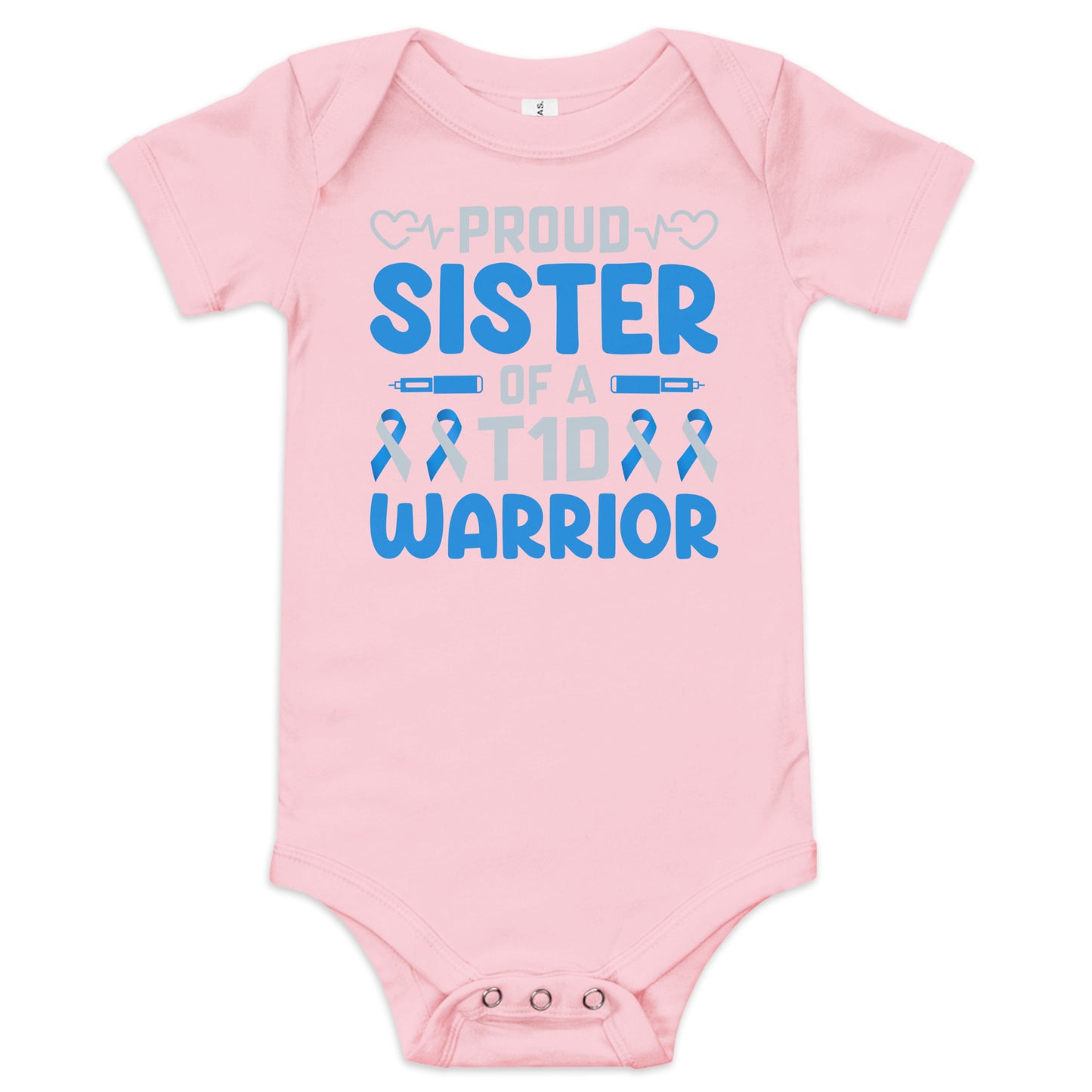 Diabetes Awareness Quality Cotton Bella Canvas Baby Onesie