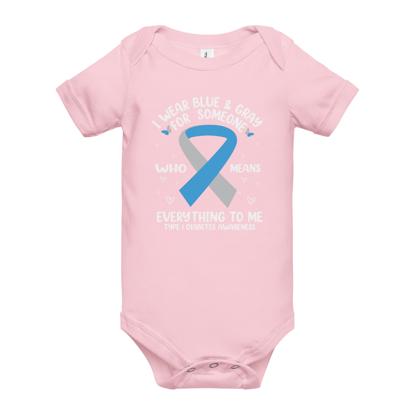 Diabetes Awareness Quality Cotton Bella Canvas Baby Onesie