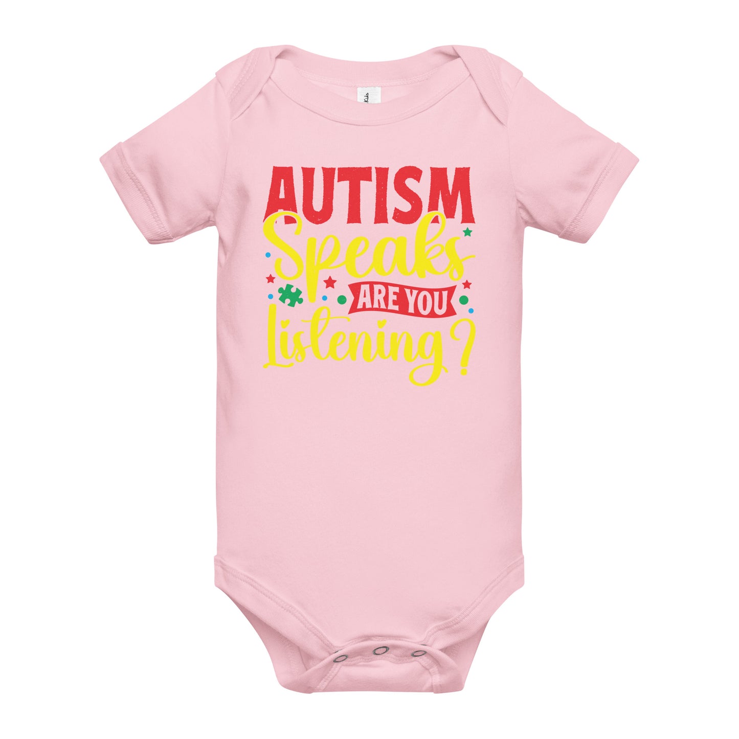 Autism Acceptance Together Quality Cotton Bella Canvas Baby Onesie