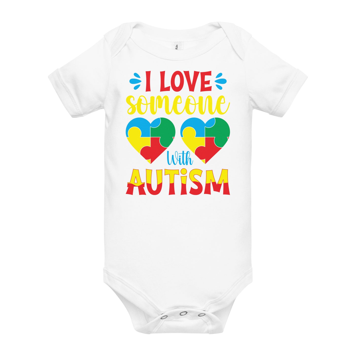 Autism Acceptance Together Quality Cotton Bella Canvas Baby Onesie