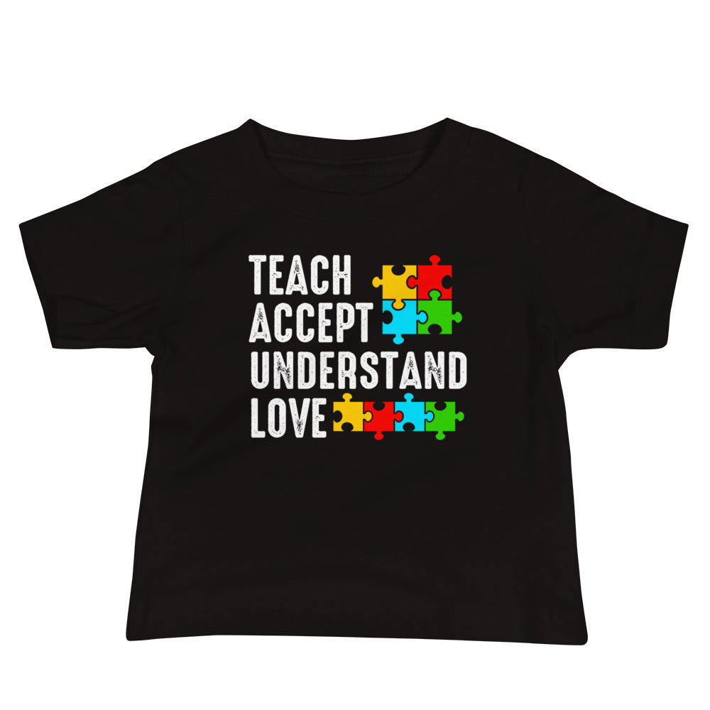 Autism Acceptance Together Quality Cotton Bella Canvas Baby T-Shirt
