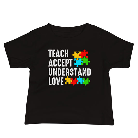 Autism Acceptance Together Quality Cotton Bella Canvas Baby T-Shirt
