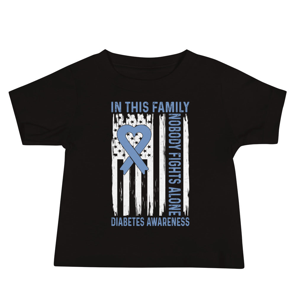 Diabetes Awareness Quality Cotton Bella Canvas Baby T-Shirt