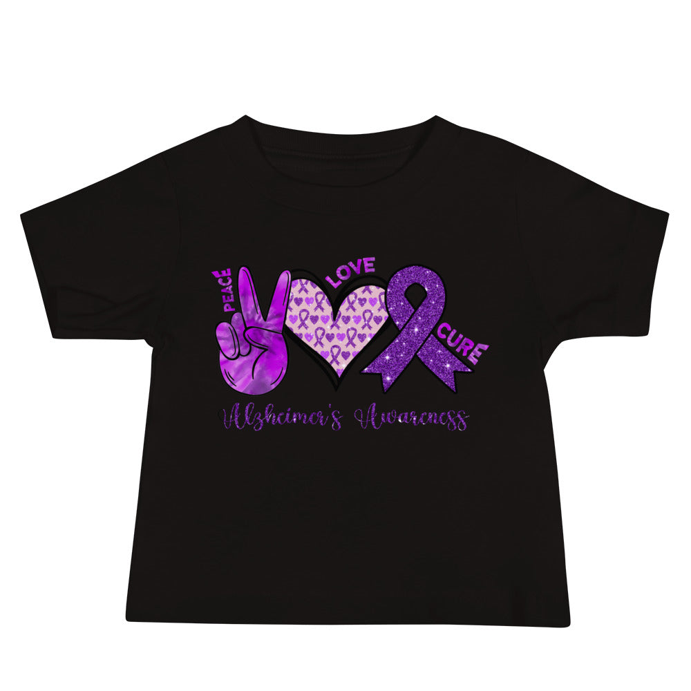 Alzheimer's Awareness Quality Cotton Bella Canvas Baby T-Shirt