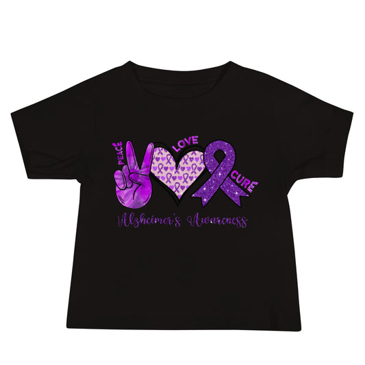 Alzheimer's Awareness Quality Cotton Bella Canvas Baby T-Shirt