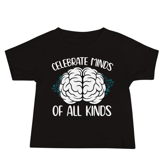 Celebrate Minds of All Kinds Quality Cotton Bella Canvas Baby T-Shirt