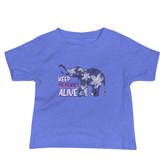 Alzheimer's Awareness Quality Cotton Bella Canvas Baby T-Shirt