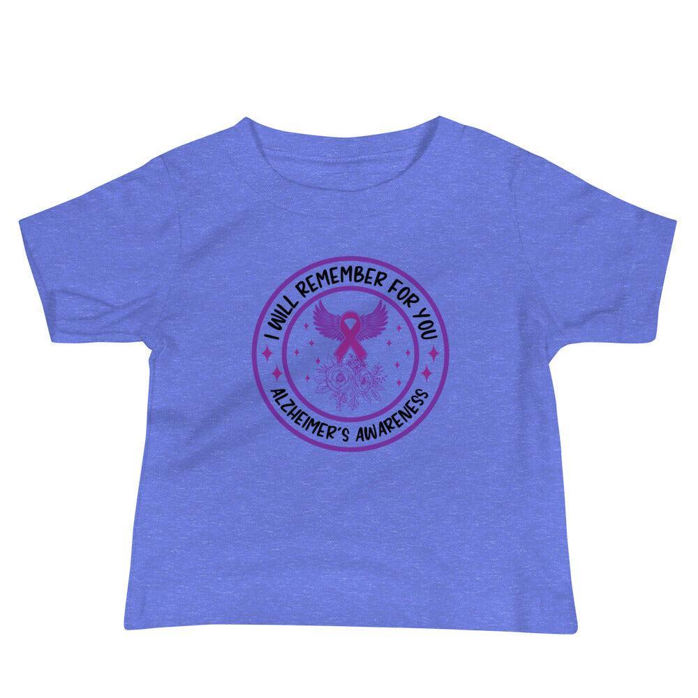 Alzheimer's Awareness Quality Cotton Bella Canvas Baby T-Shirt
