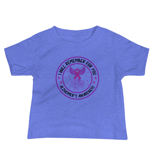 Alzheimer's Awareness Quality Cotton Bella Canvas Baby T-Shirt