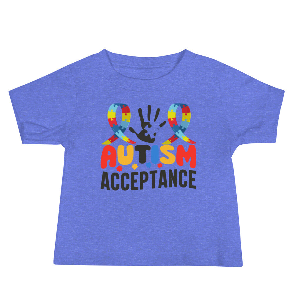 Autism Acceptance Together Quality Cotton Bella Canvas Baby T-Shirt