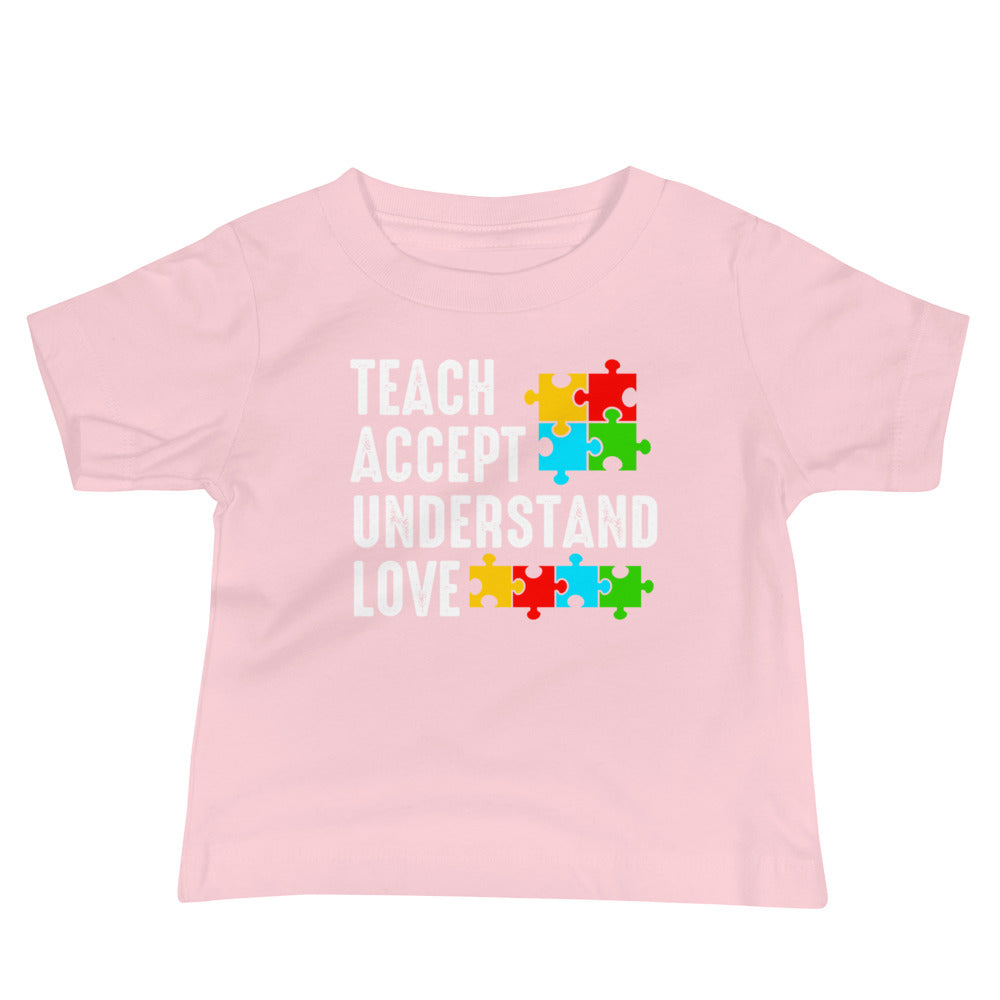 Autism Acceptance Together Quality Cotton Bella Canvas Baby T-Shirt