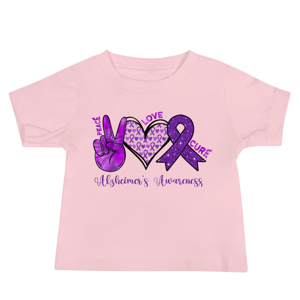 Alzheimer's Awareness Quality Cotton Bella Canvas Baby T-Shirt