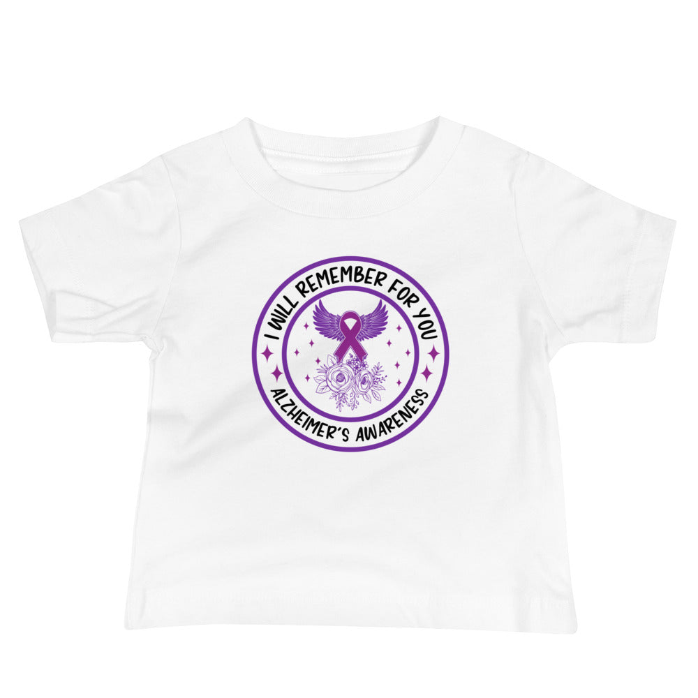 Alzheimer's Awareness Quality Cotton Bella Canvas Baby T-Shirt