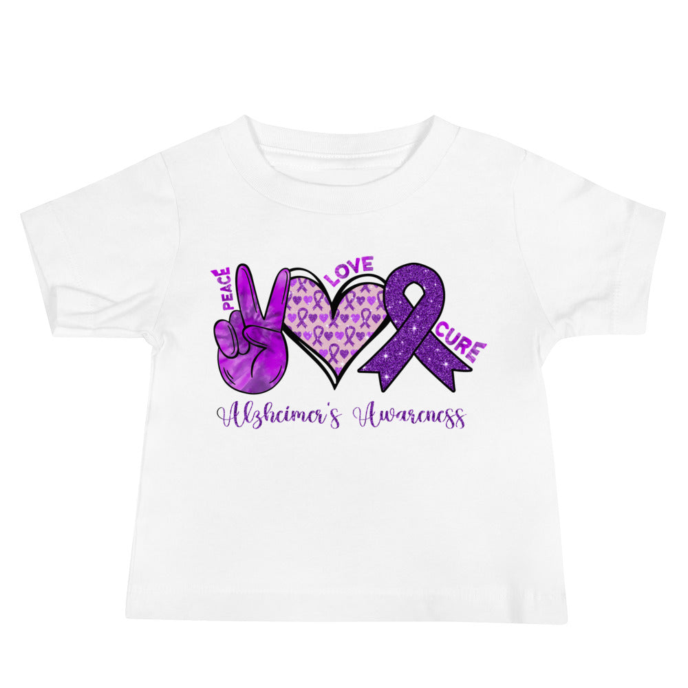 Alzheimer's Awareness Quality Cotton Bella Canvas Baby T-Shirt
