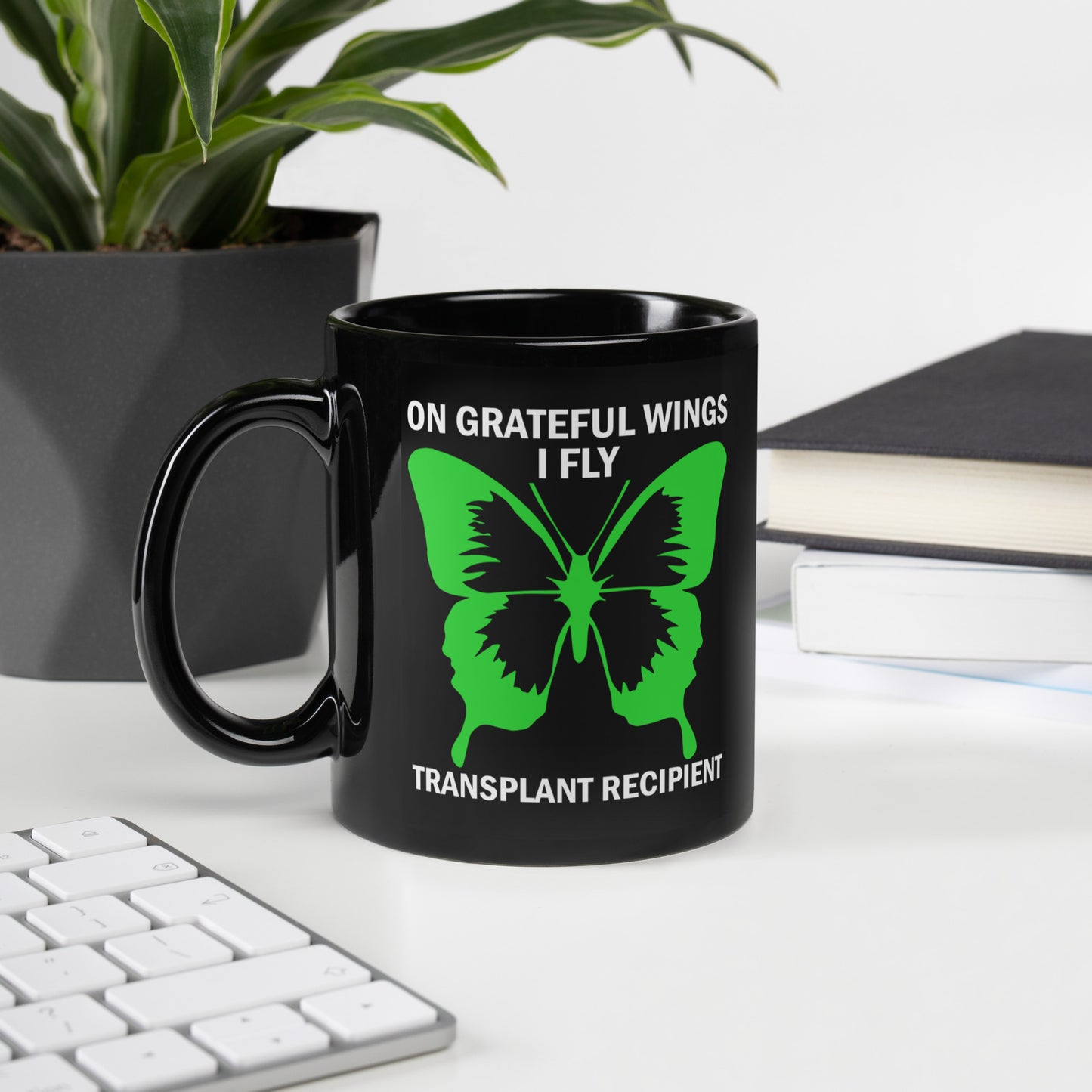 On Grateful Wings I Fly Kidney Recipient Ceramic Coffee Mug