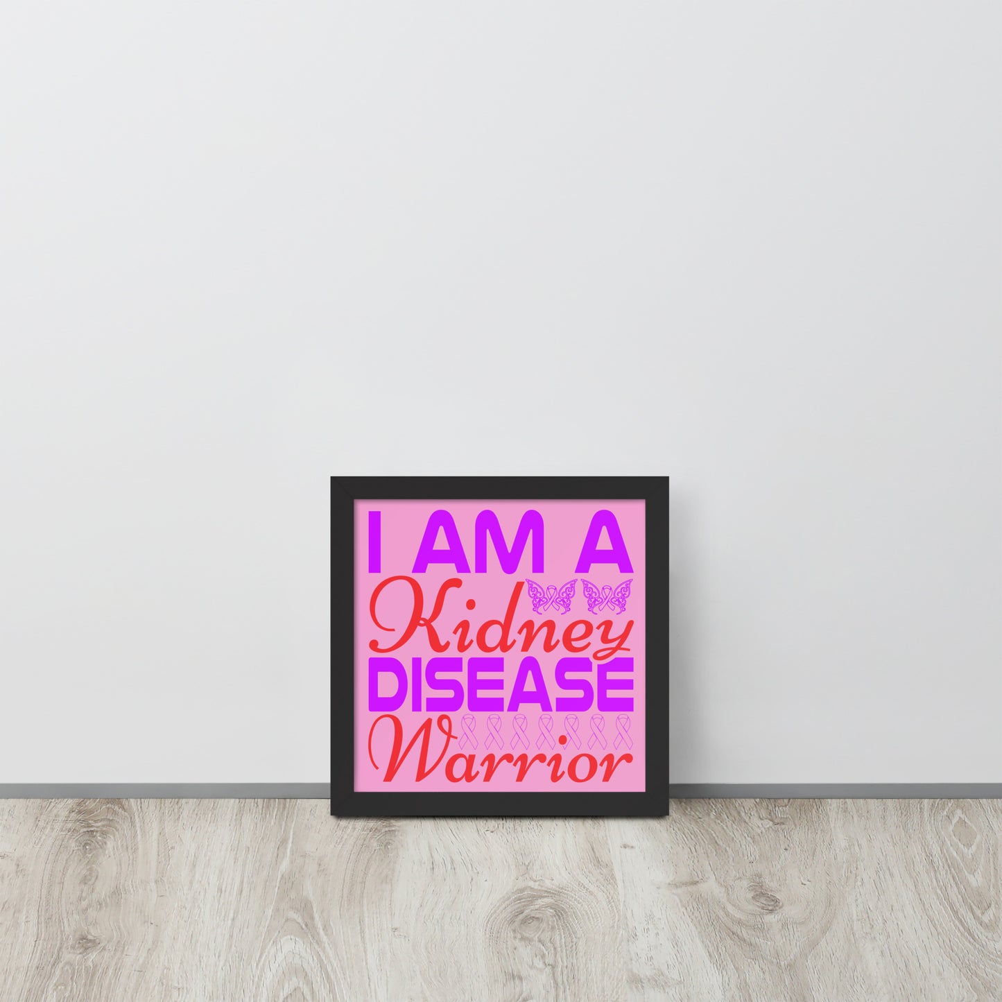 Kidney Awareness Wooden Framed Quality Print
