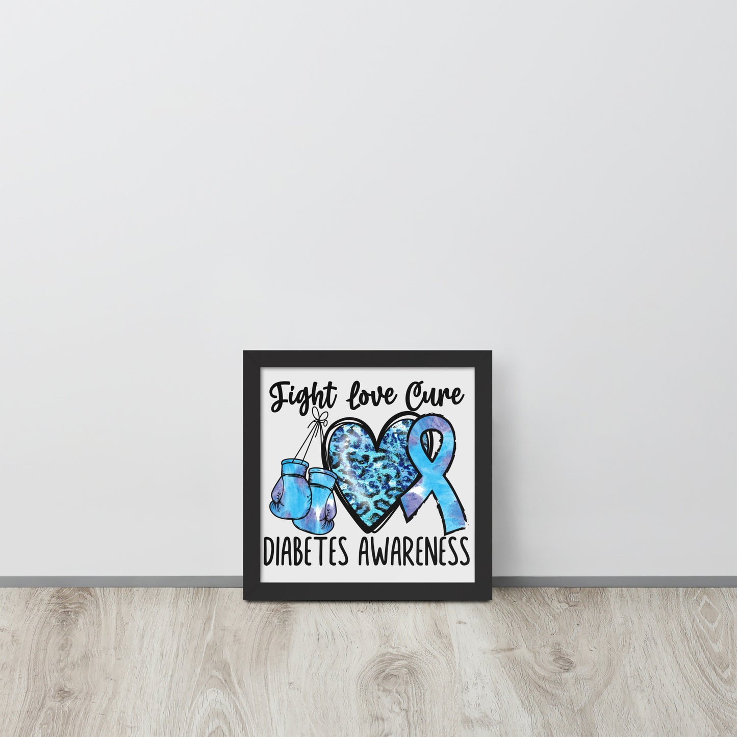 Diabetes Awareness Wooden Framed Quality Print