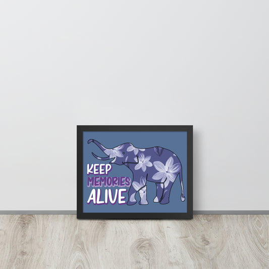 Alzheimer's Awareness Wooden Framed Quality Print