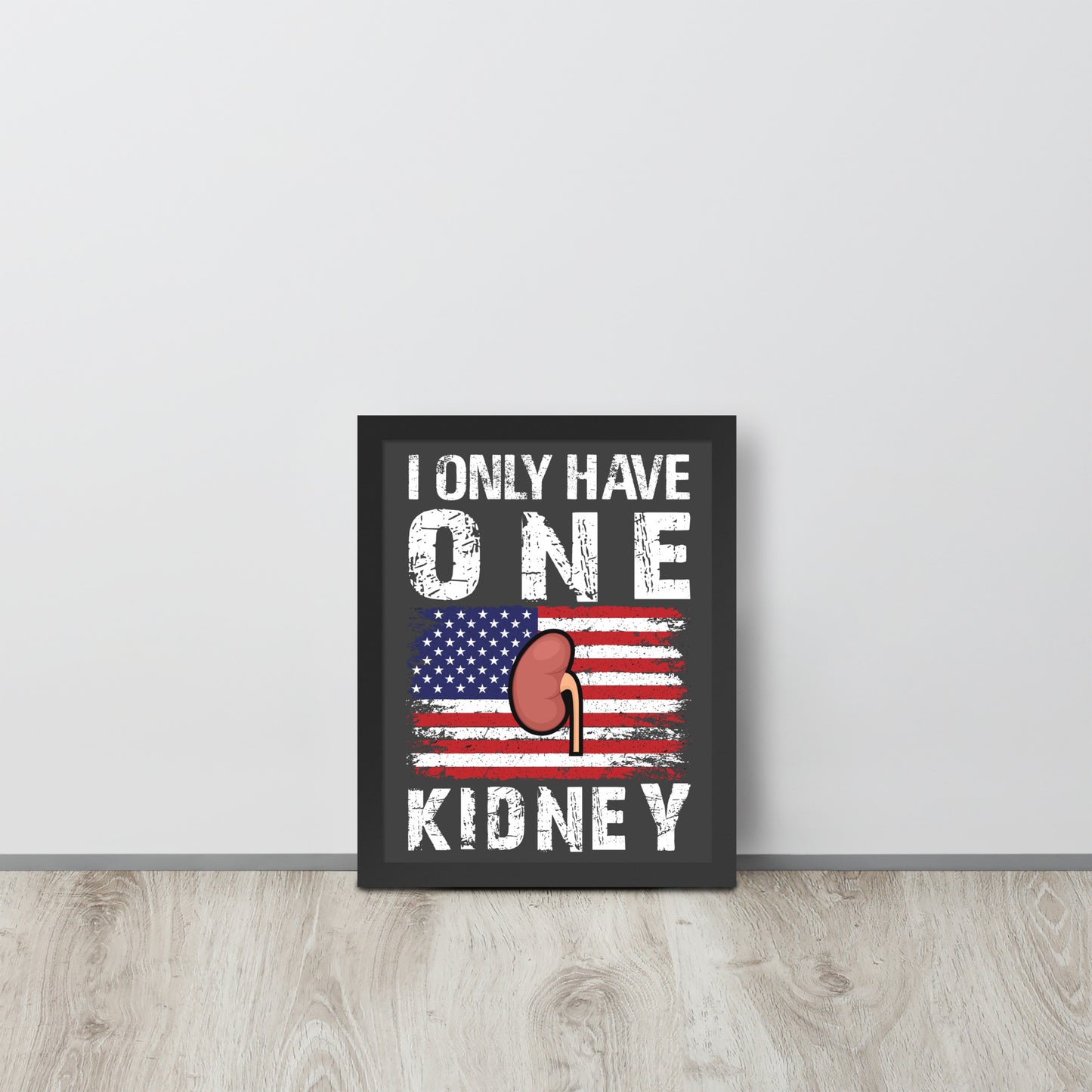 Kidney Awareness Wooden Framed Quality Print