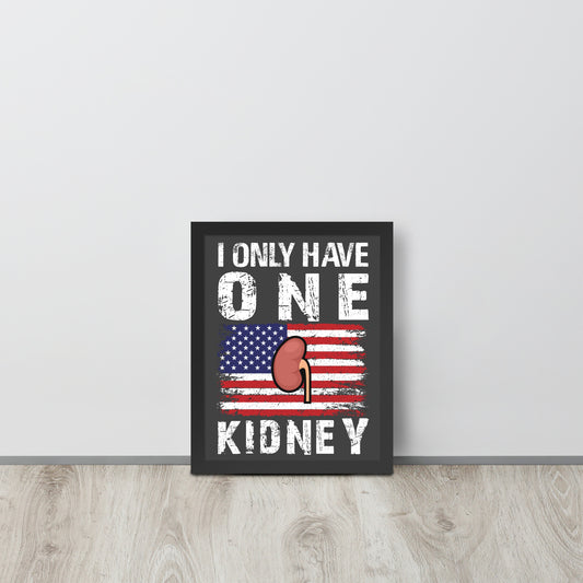 Kidney Awareness Wooden Framed Quality Print