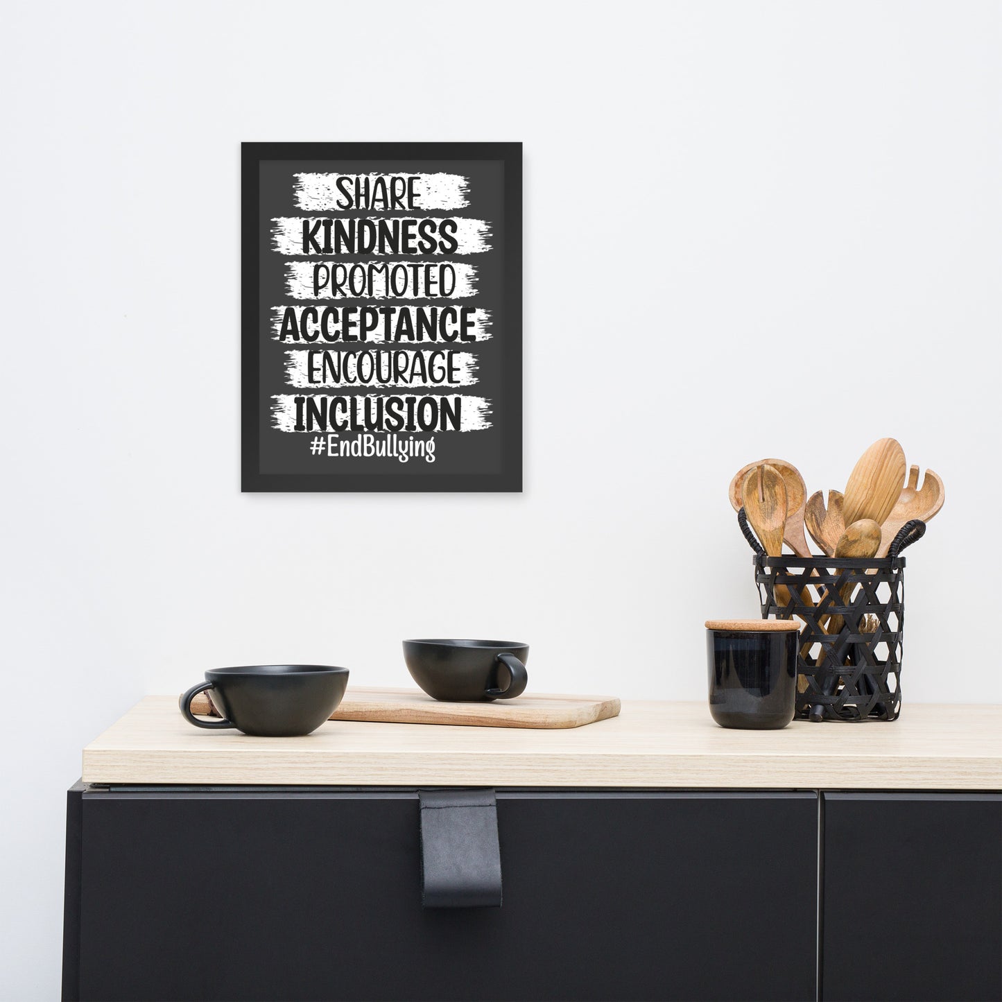 #End Bullying Wooden Framed Quality Print