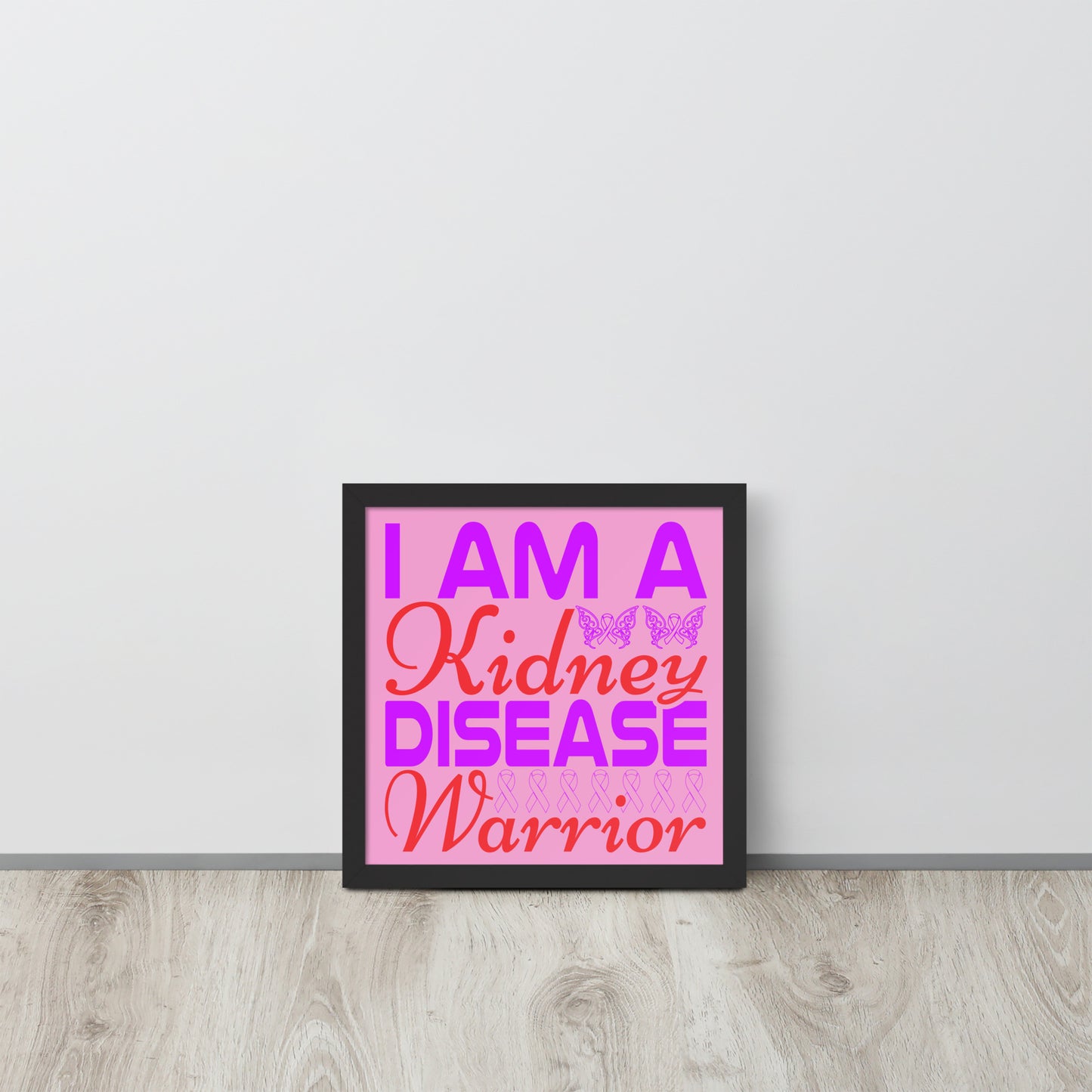 Kidney Awareness Wooden Framed Quality Print