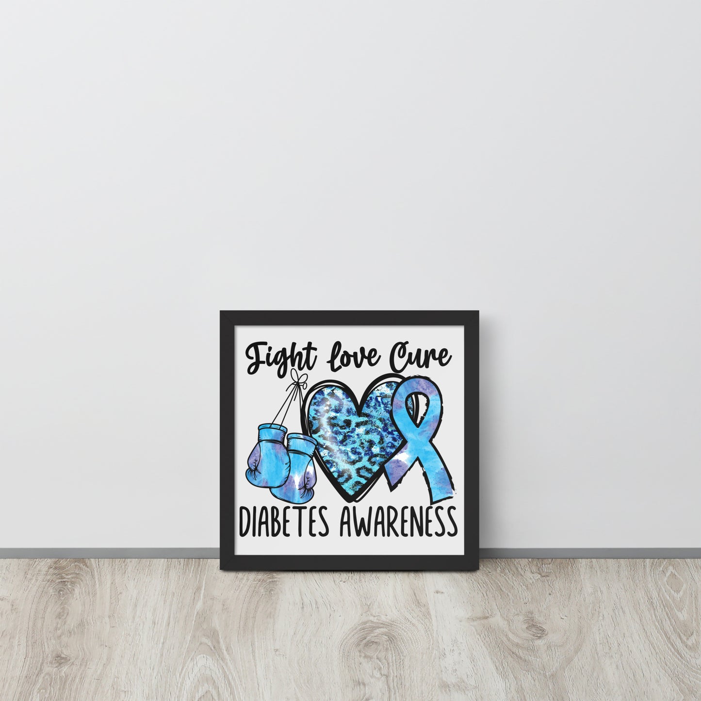 Diabetes Awareness Wooden Framed Quality Print
