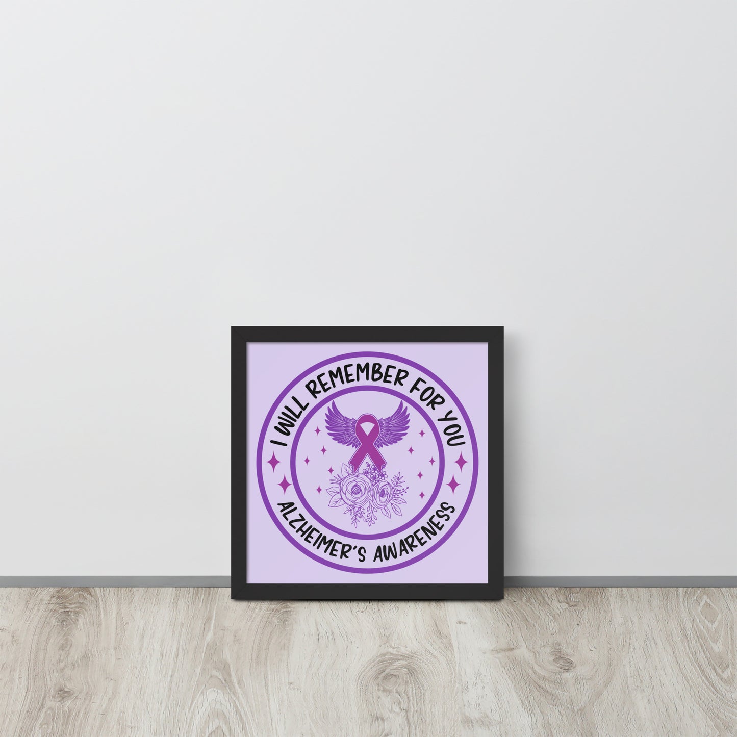 Alzheimer's Awareness Wooden Framed Quality Print