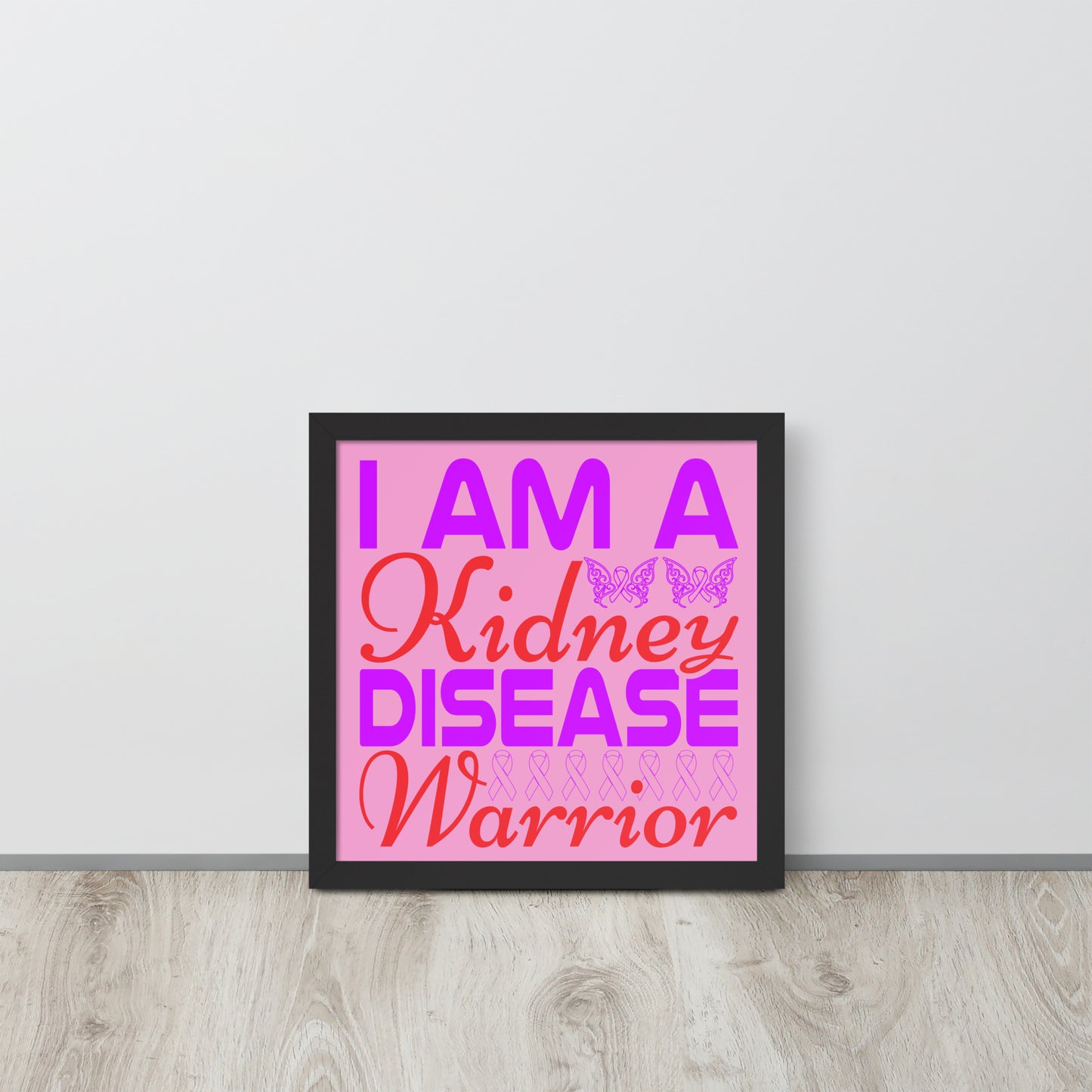 Kidney Awareness Wooden Framed Quality Print