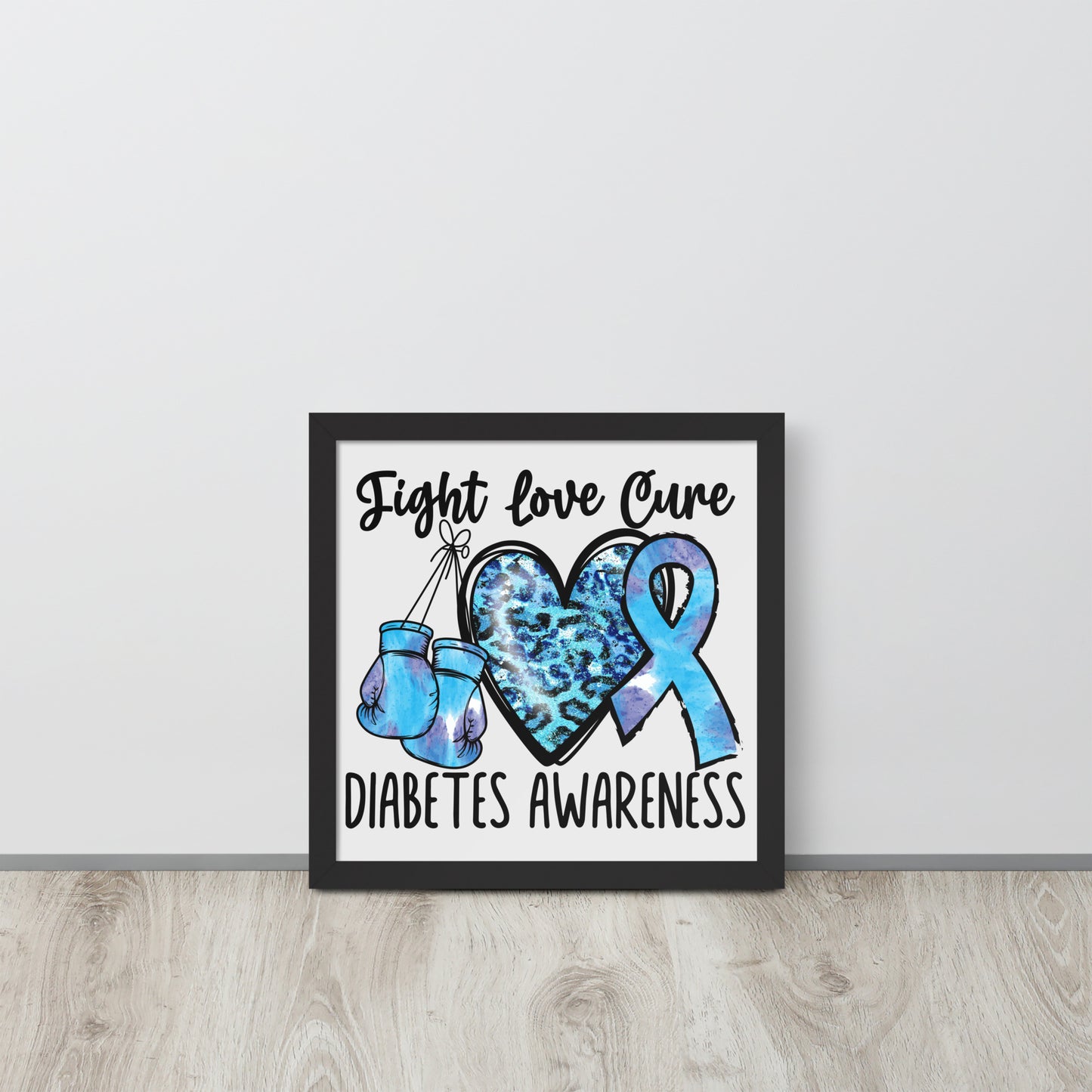 Diabetes Awareness Wooden Framed Quality Print