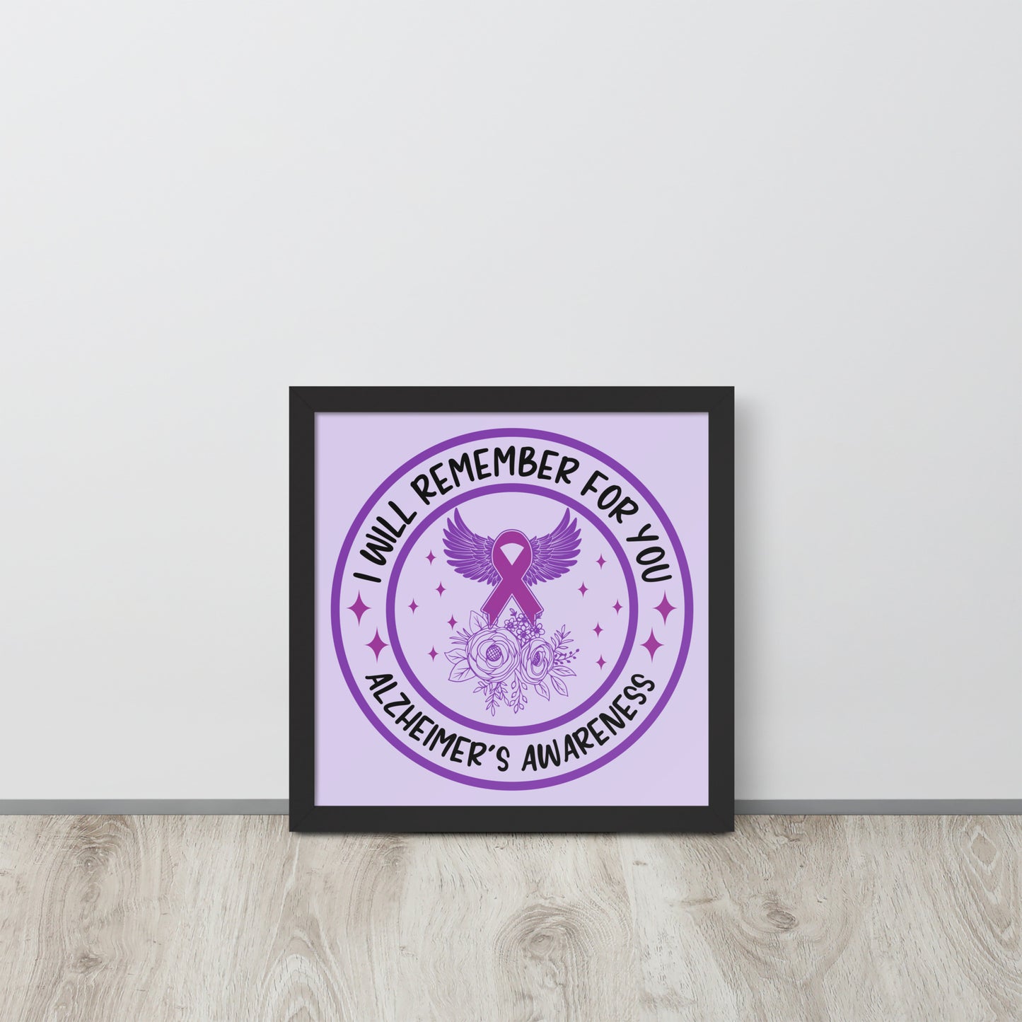 Alzheimer's Awareness Wooden Framed Quality Print