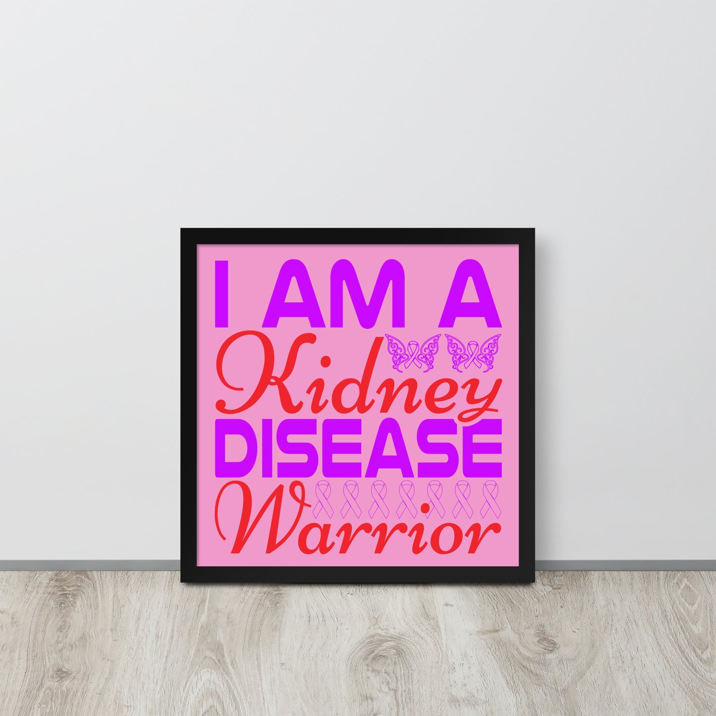Kidney Awareness Wooden Framed Quality Print
